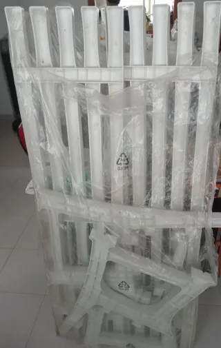 Panca da Giardino Bianca con Schienale