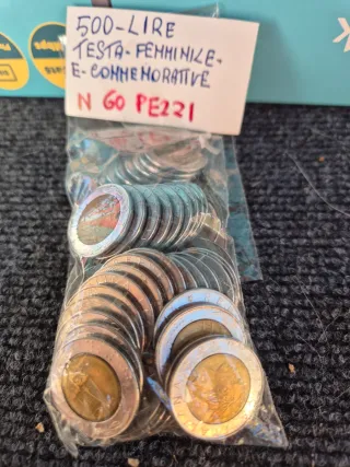 500 Lire Testa Femminile e Commemorative