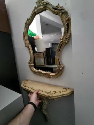 Mensola antica per specchio