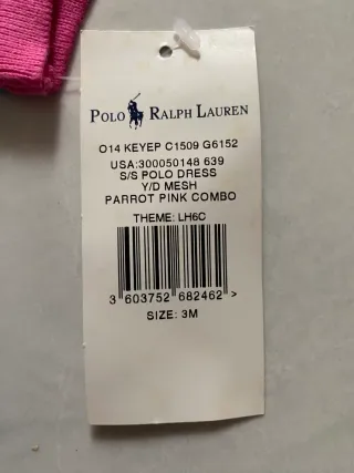 Abito Polo Ralph Lauren 3 mesi