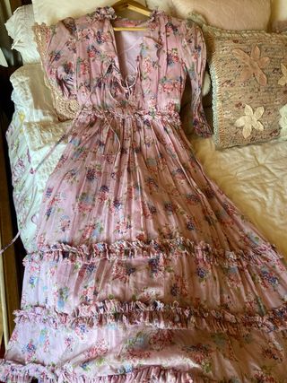 Vestido Highly Preppy floral rosa