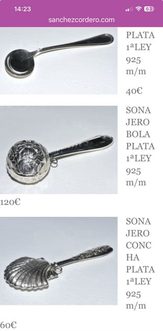 Sonajero Plata Bebé