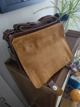 Maletín piel retro. Bolso de hombre. Bandolera.