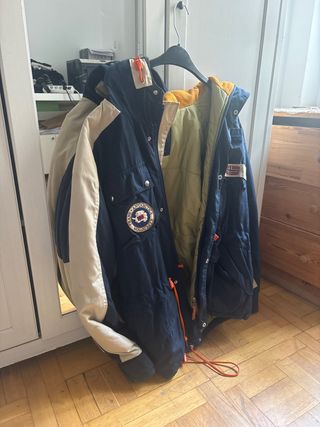 Abrigo Napapijri Invierno Azul y Beige