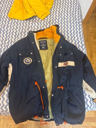 Abrigo Napapijri Invierno Azul y Beige