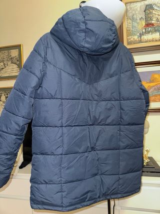 Abrigo acolchado azul marino Green Coast, Talla S