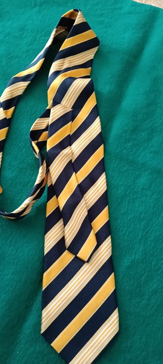 Corbata de algodón Springfield Rayas Azul y Amaril