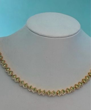 Collar Tenis Peridoto plata 925