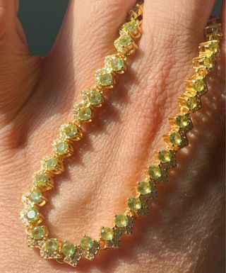 Collar Tenis Peridoto plata 925