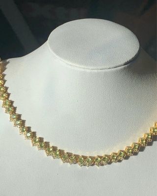 Collar Tenis Peridoto plata 925