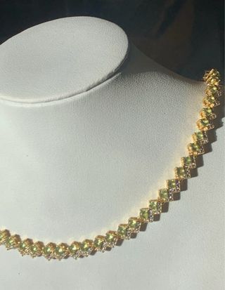 Collar Tenis Peridoto plata 925