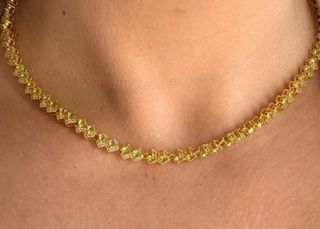 Collar Tenis Peridoto plata 925