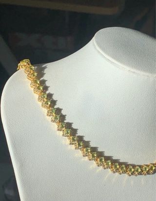 Collar Tenis Peridoto plata 925