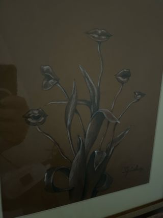 Quadro di carta con cornice in legno