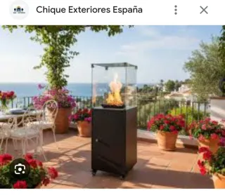Estufa exterior cuadrada sin estrenar