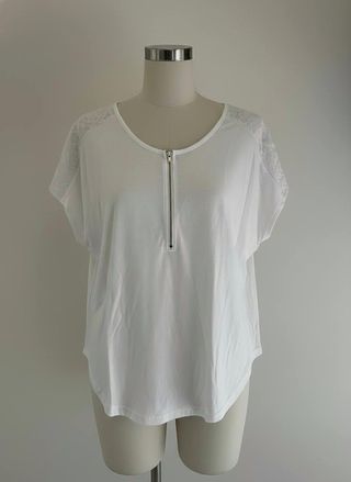 NUEVA Blusa 1XL Shein Curve Encaje Cremallera