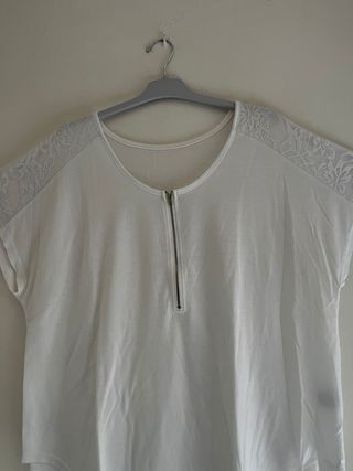 NUEVA Blusa 1XL Shein Curve Encaje Cremallera