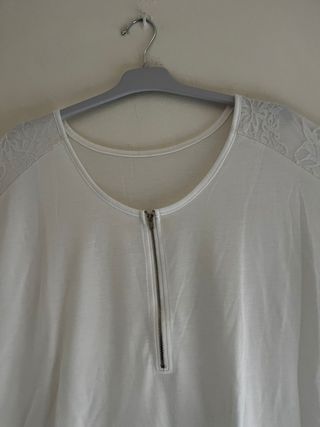 NUEVA Blusa 1XL Shein Curve Encaje Cremallera