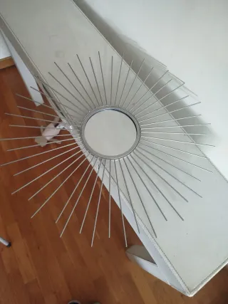 Specchio Sole in Metallo Argentato