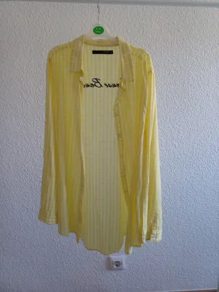 Camisa cuadros amarilla L