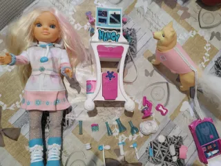 Nancy rescate con perro husky y trineo