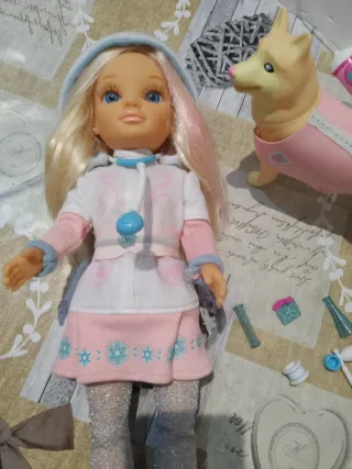 Nancy rescate con perro husky y trineo