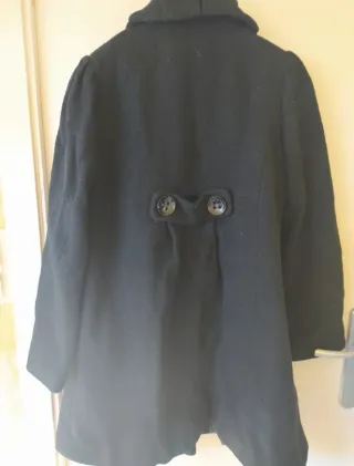 Abrigo negro lana talla M