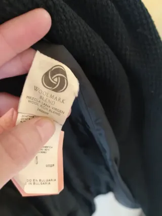 Abrigo negro lana talla M