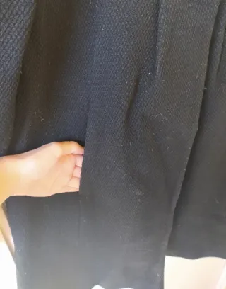 Abrigo negro lana talla M