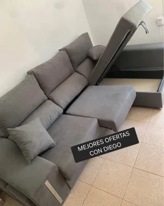 Nuovo divano chaise longue in tessuto Aqualine, ideale per famiglie e animali domestici