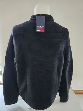 Jersey Tommy Jeans Negro con Cremallera