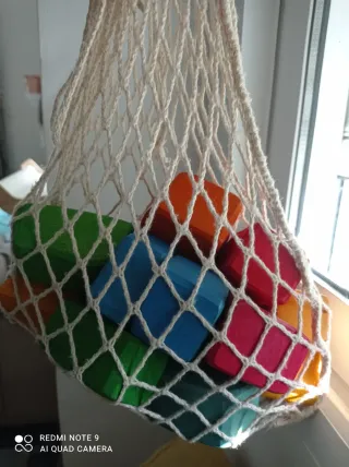 Bloques Madera Waldorf Arcoíris. Marca GRIMM'S