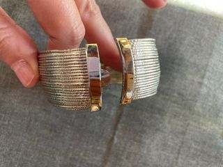 Bracciale rigido multistrato effetto argento