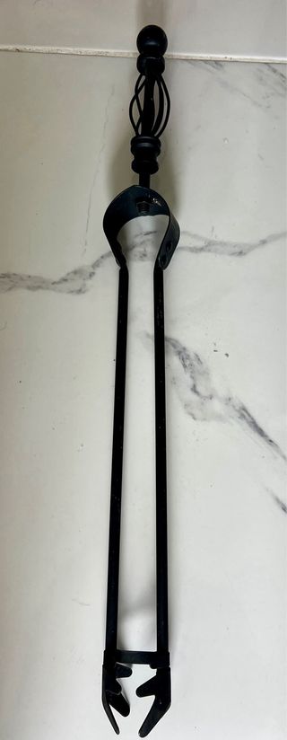 Juego chimenea metal negro