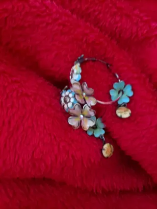 Pendientes , Salzillos de Plata Flores vintage