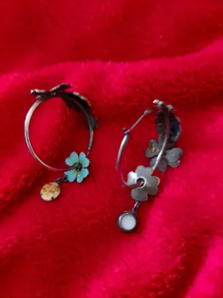 Pendientes , Salzillos de Plata Flores vintage