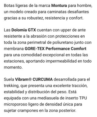 Botas Montura Dolomía Gore-Tex Talla 41