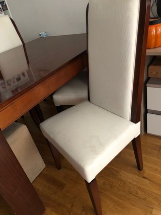 Tavolo da pranzo in legno massello 100x140 cm con 6 sedie