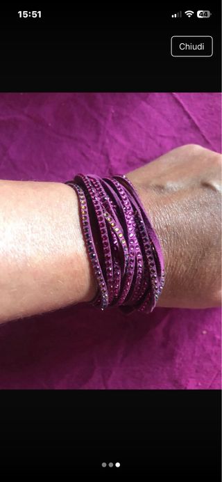 Bracciale donna viola Swarovski