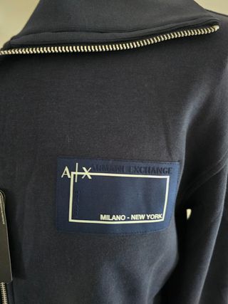 Sudadera Armani Exchange Azul con Etiquetas
