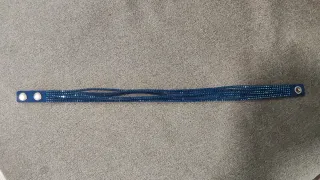 Gargantilla Choker Azul Oscuro Brillante