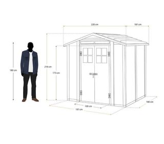Caseta de jardín resina con suelo 4 m2