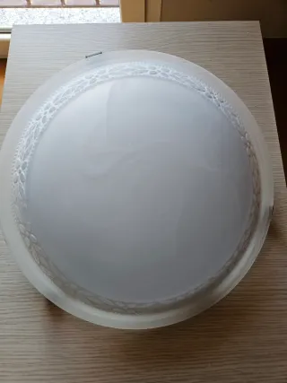 Plafoniera vetro satinato Ø30 cm Made in Italy
