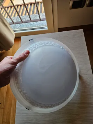 Plafoniera vetro satinato Ø30 cm Made in Italy
