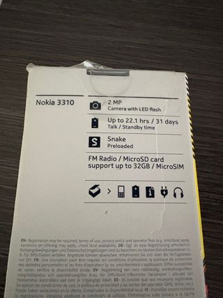 Nokia 3310 Azul nuevo sin uso