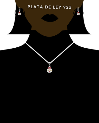 Conjunto Pendiente + Colgante Santa Plata