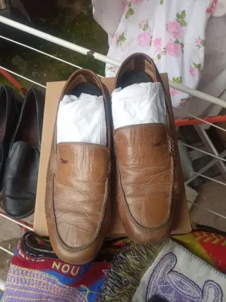 Mocasines TROLLERS de piel marrón talla 43