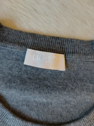 Maglietta corta Liu Jo grigia con strass