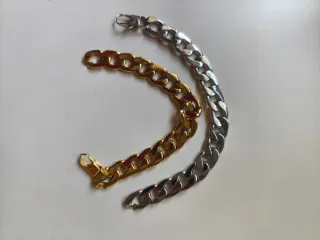 Pulsera eslabones dorada y plateada señora o unise