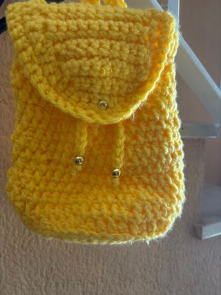 Bolso de mano/mochila rosa y blanco